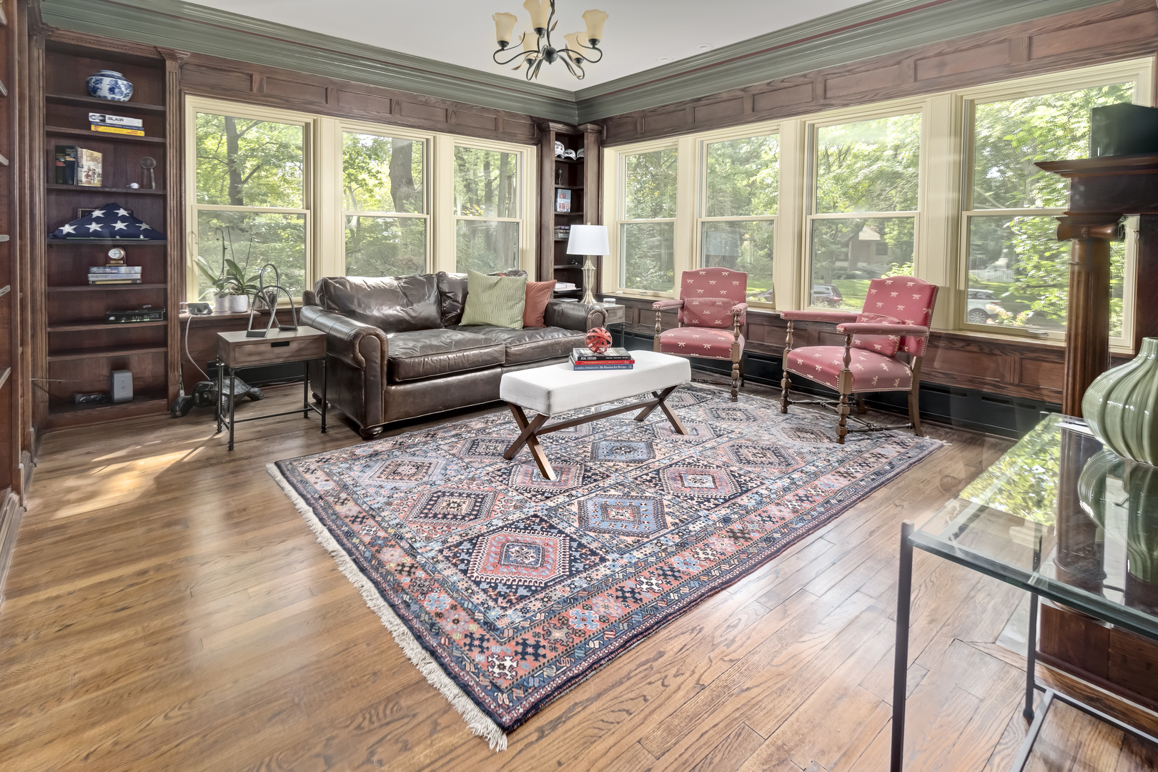 1111 Sheridan Road Wilmette, IL 60091 - Photo 28 of 76 a living room with furniture and a large window