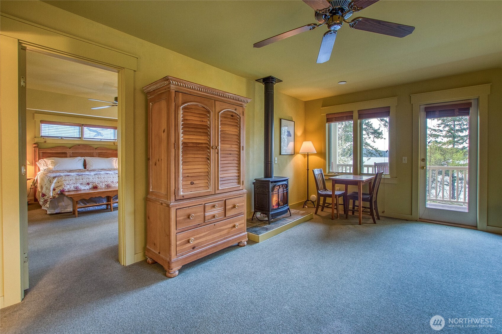 326 Olga Road Orcas Island, WA 98245 - Photo 29 of 39 a view of a livingroom with furniture and a ceiling fan