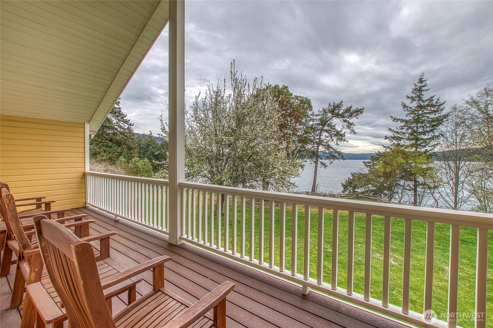 326 Olga Road Orcas Island, WA 98245 - Photo 33 of 39 a view of a balcony with wooden floor