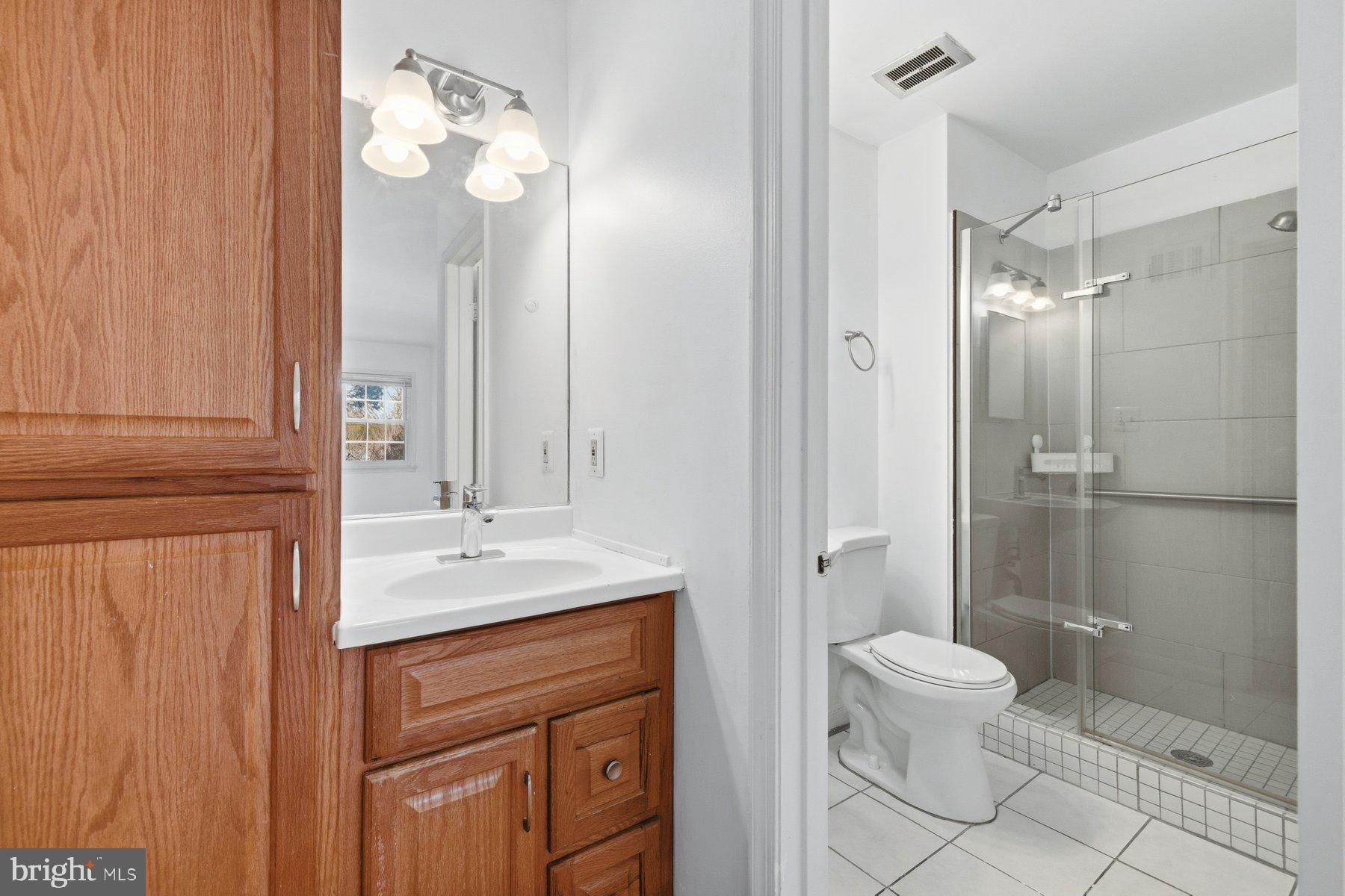 11733 Becket Street Potomac, MD 20854 - Photo 14 of 27 a bathroom with a sink a toilet and shower