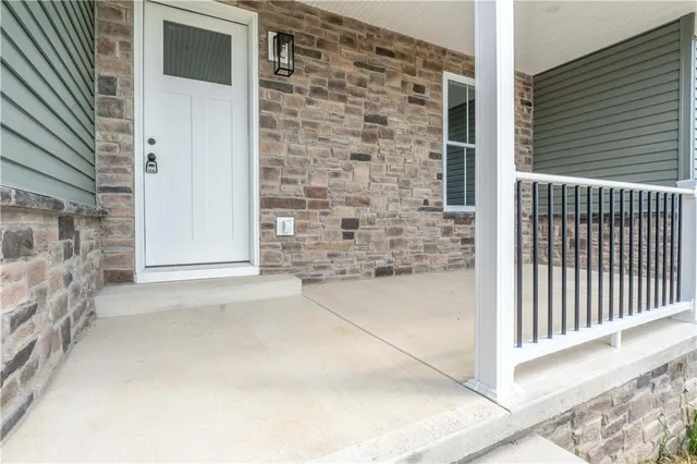 a view of front door of house