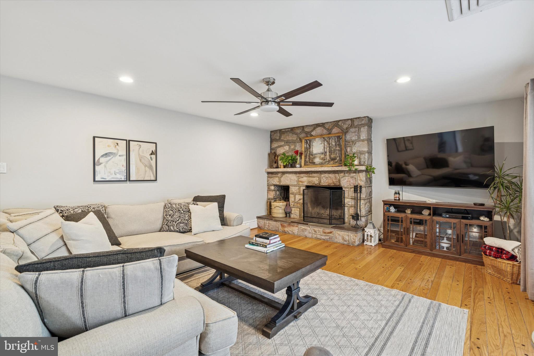 591 West Hoffecker Road Pottstown, PA 19465 - Photo 3 of 25 Living room view with fireplace