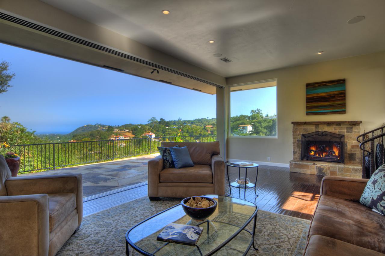 1346 Manitou Road Santa Barbara, CA 93101 - Photo 3 of 15 Living Room with 20'x9' Doors to Outside