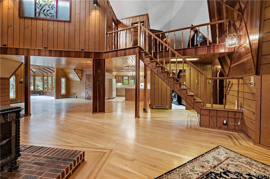 3595 Oak Ridge Drive Slatington, PA 18080 - Photo 4 of 20 Redwood Paneling and Stained Glass Throughout