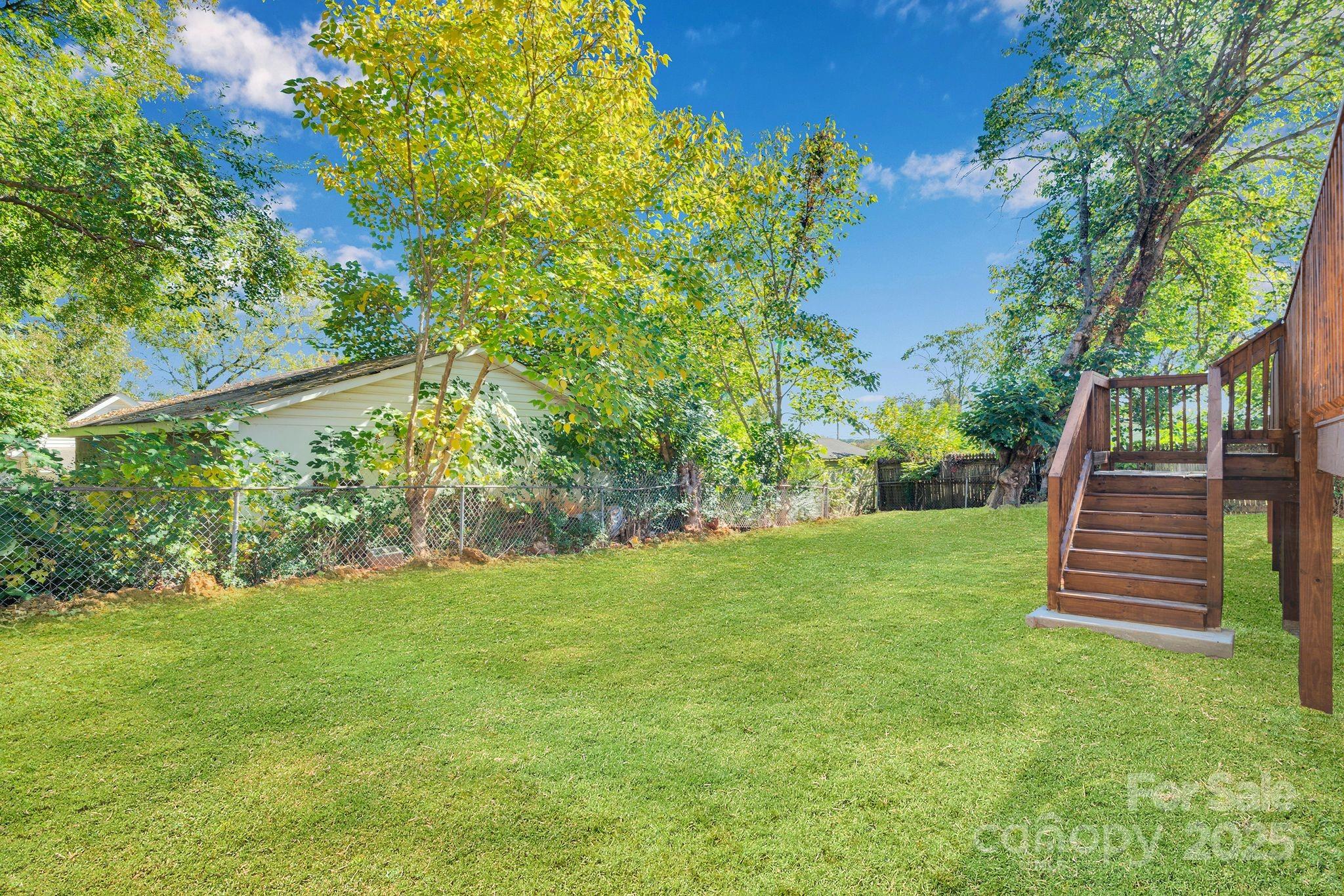 808 3rd Street Kings Mountain, NC 28086 - Photo 28 of 30 a view of a backyard with stairs
