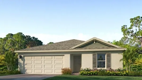 front view of a house with a small yard