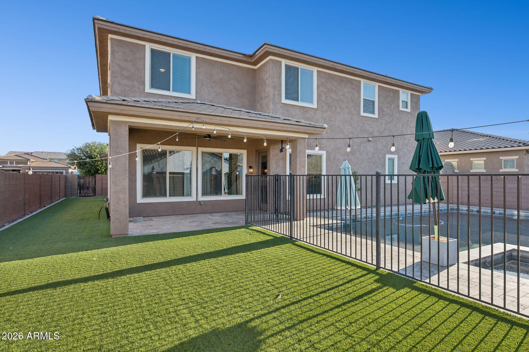 20252 East Quintero Road Queen Creek, AZ 85142 - Photo 27 of 34 Covered Patio with Pool View