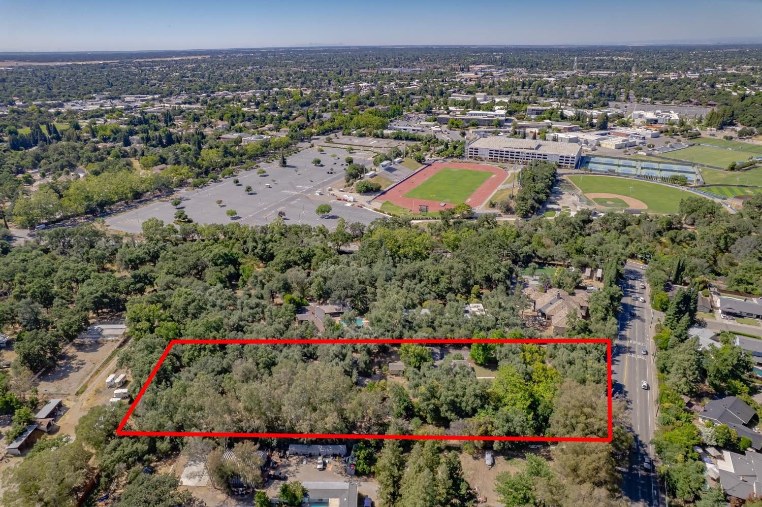 4335 Walnut Avenue Sacramento, CA 95821 - Photo 60 of 62 Aerial view highlighting the property proximity to American River College and nearby amenities.