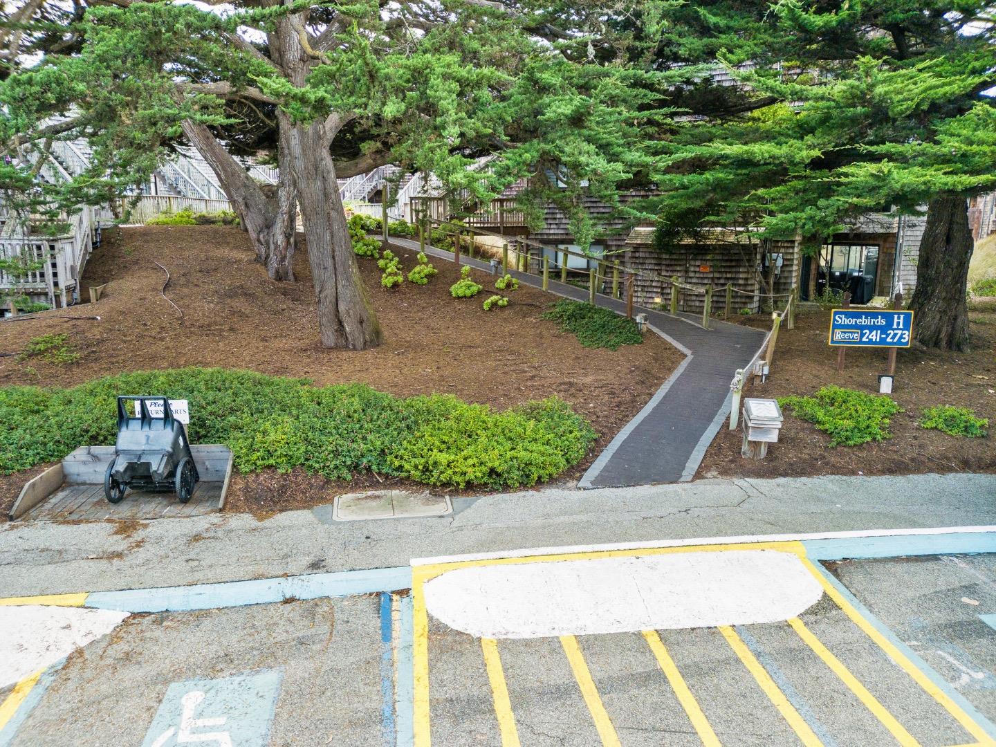 101 Shell Road, Unit 244 Watsonville, CA 95076 - Photo 25 of 32 a view of a patio with table and chairs and a large tree