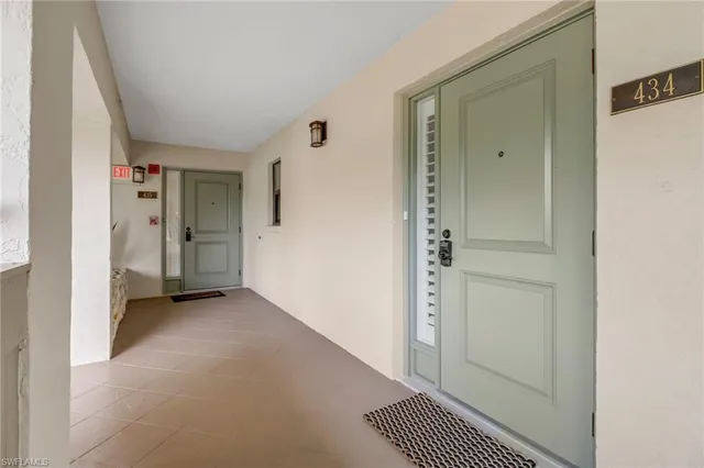 an empty room with closet