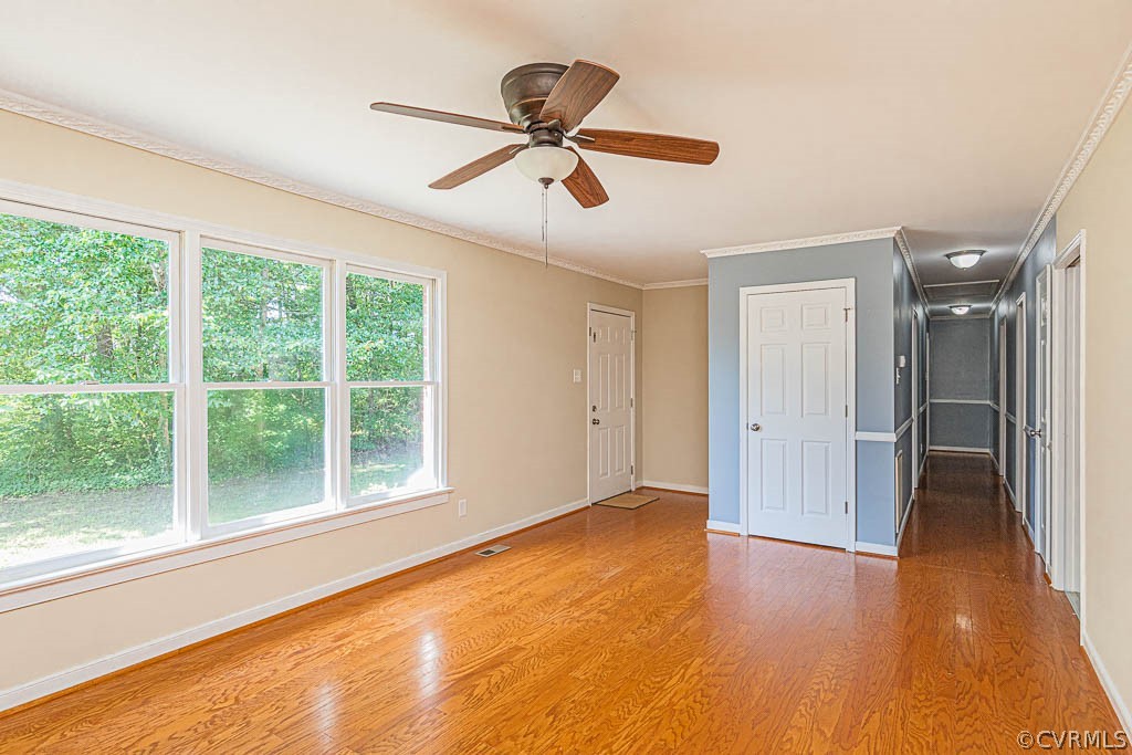 17282 Old Ridge Road Montpelier, VA 23192 - Photo 11 of 35 a view of empty room with wooden floor and fan