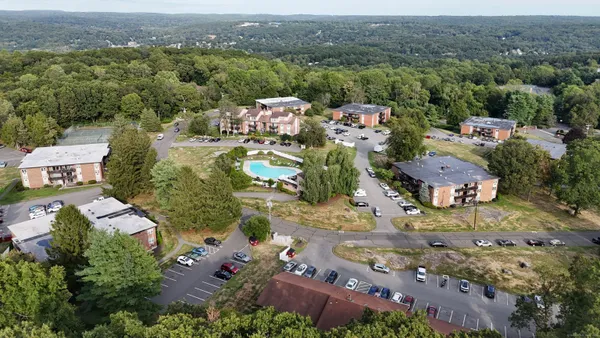 an aerial view of multiple house