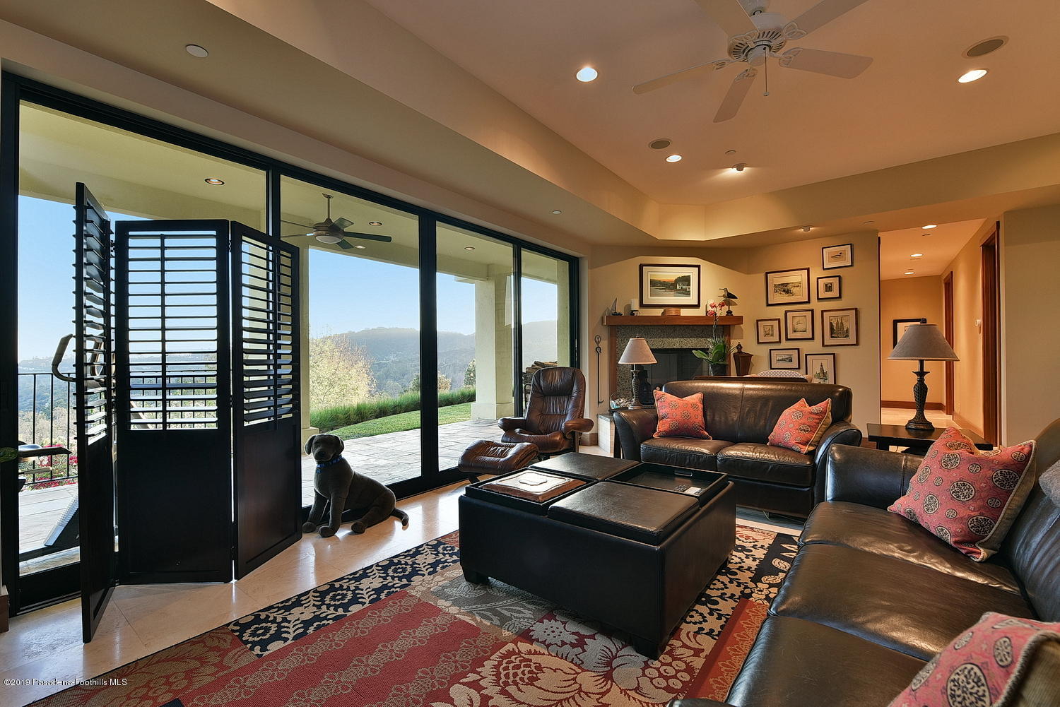 1825 Braemar Road Pasadena, CA 91103 - Photo 40 of 82 a living room with furniture floor to ceiling window and wooden floor