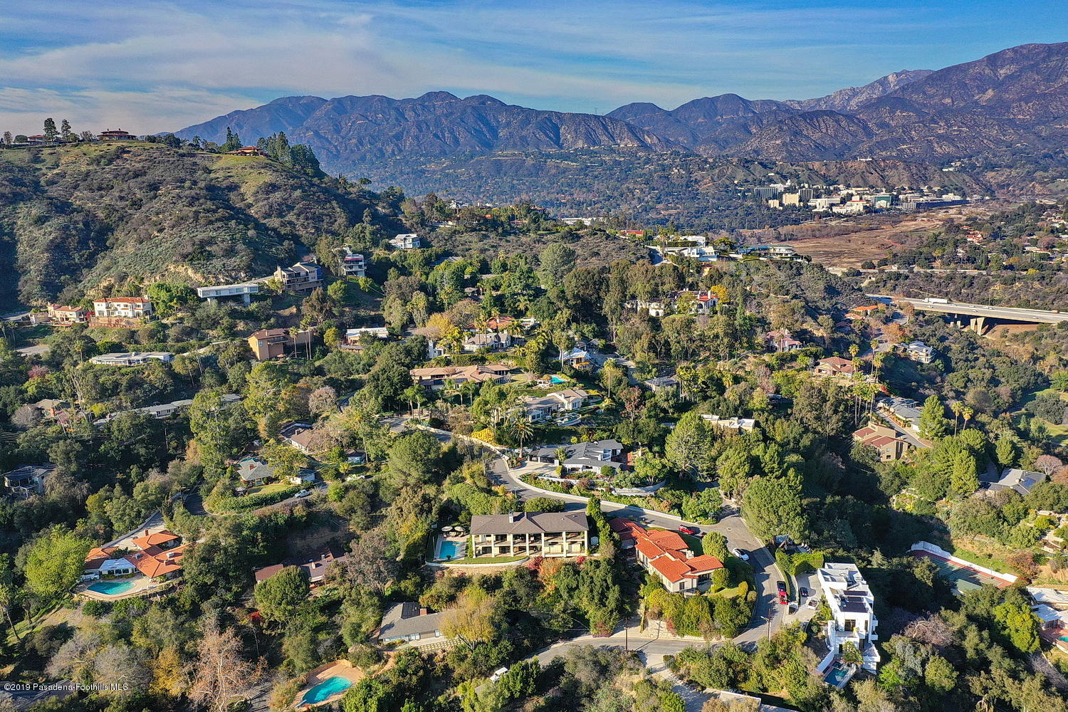 1825 Braemar Road Pasadena, CA 91103 - Photo 76 of 82 an aerial view of residential house with an outdoor space