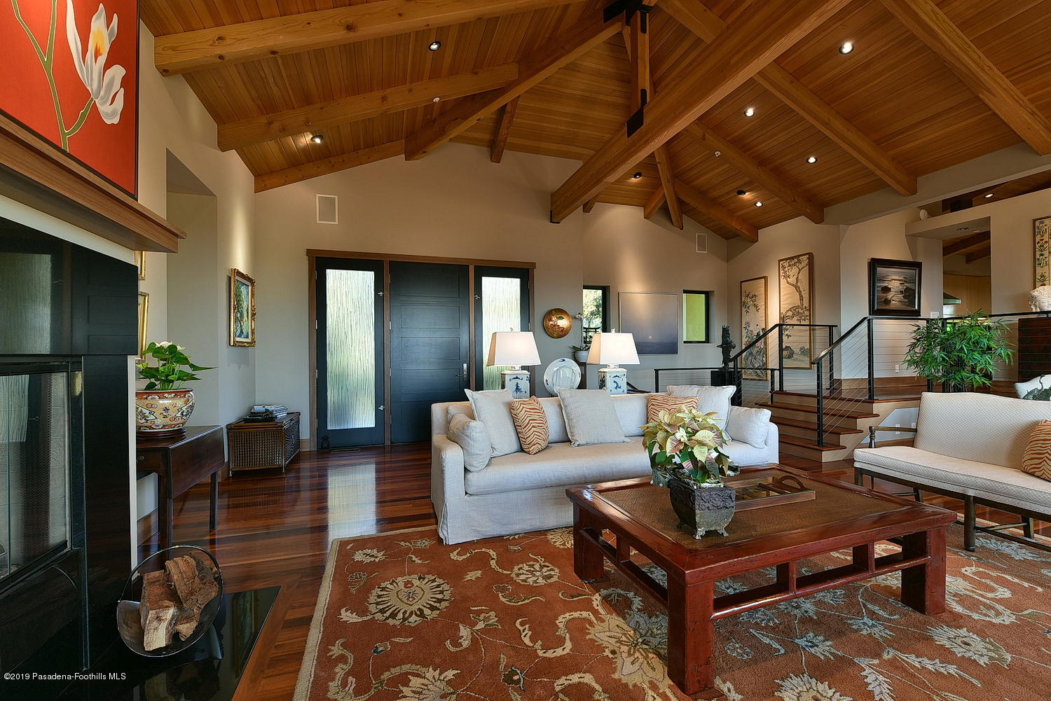 1825 Braemar Road Pasadena, CA 91103 - Photo 10 of 82 a living room with furniture and a glass door