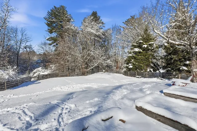 a view of a backyard of a house