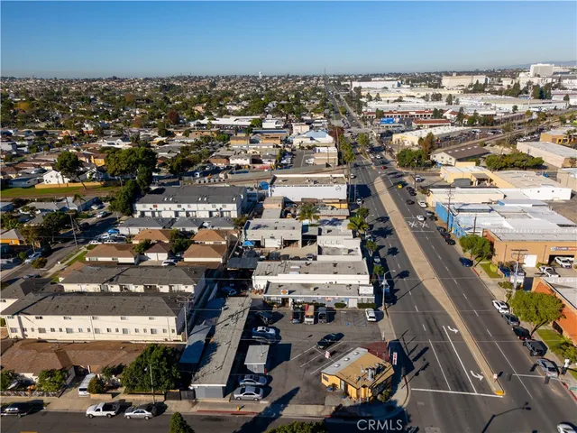 an aerial view of a city with lots of residential buildings