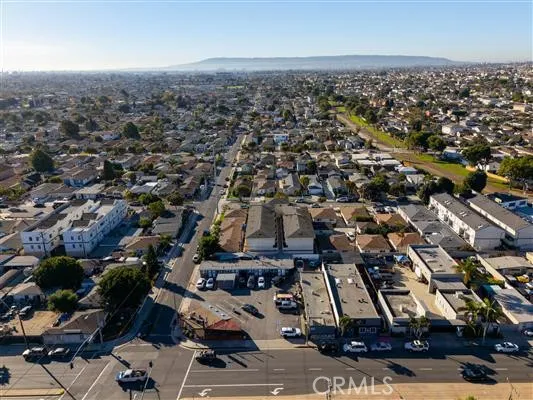 a front view of a building with street view