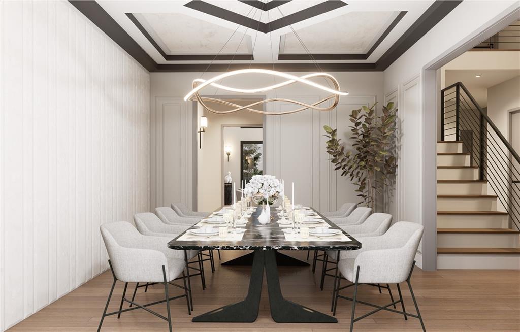 591 Decoupage Drive Fairburn, GA 30213 - Photo 34 of 34 a view of a dining room with furniture and wooden floor