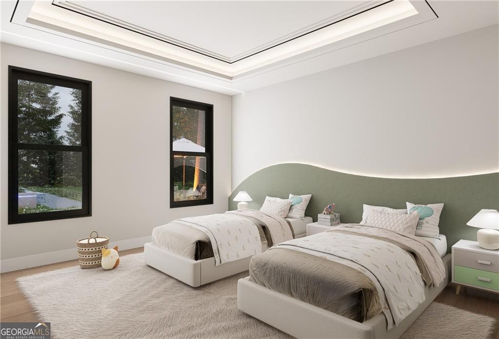 591 Decoupage Drive Fairburn, GA 30213 - Photo 6 of 34 a bedroom with two beds and painting on the wall