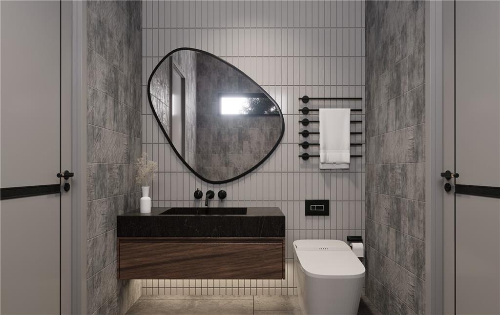 591 Decoupage Drive Fairburn, GA 30213 - Photo 10 of 34 a bathroom with a toilet a sink and a mirror