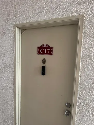 a close view of door