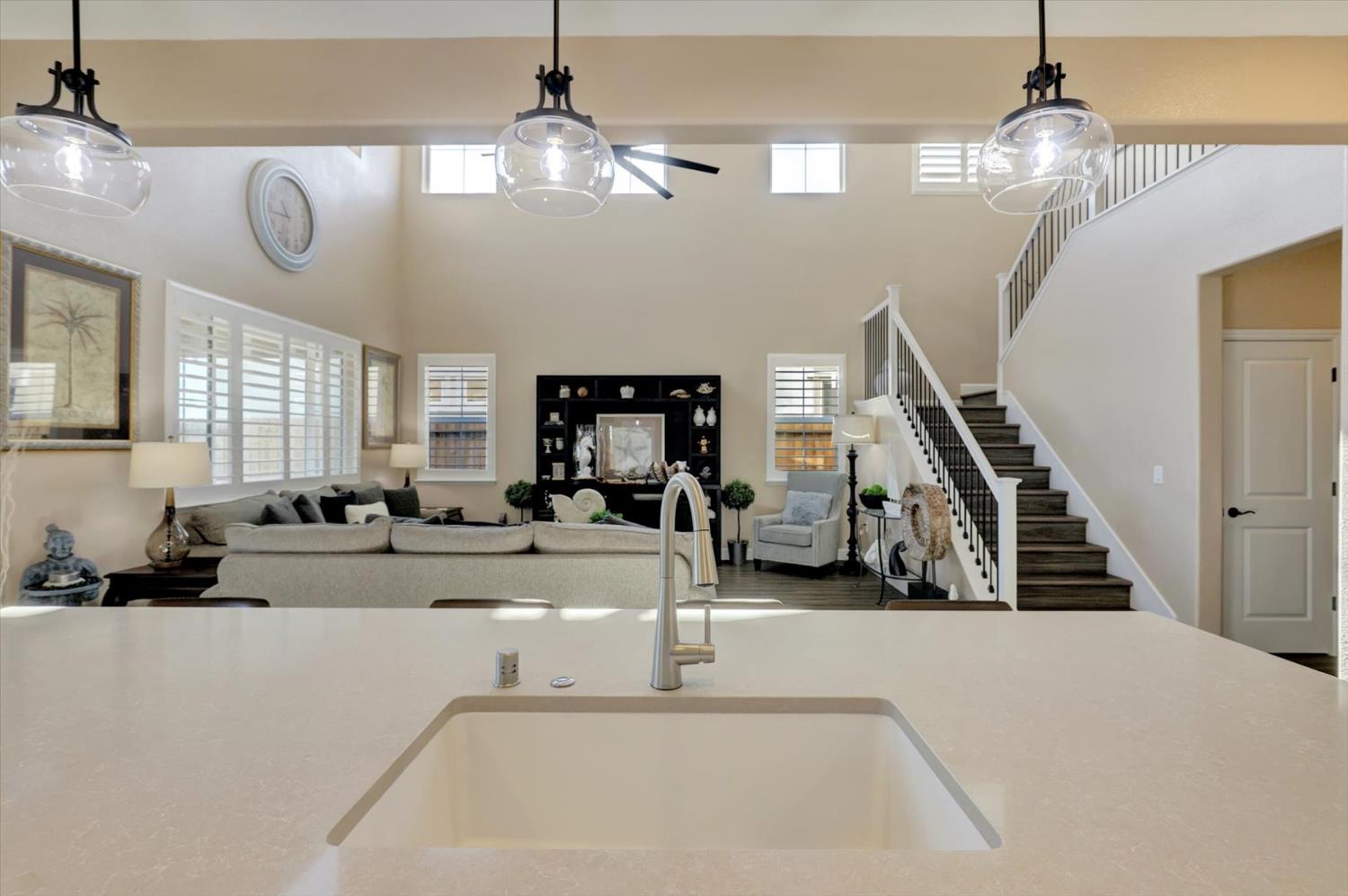 1104 Shadowgate Drive Roseville, CA 95747 - Photo 13 of 41 a view of a livingroom with furniture and a chandelier
