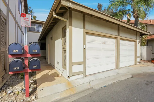 a view of a house with a garage