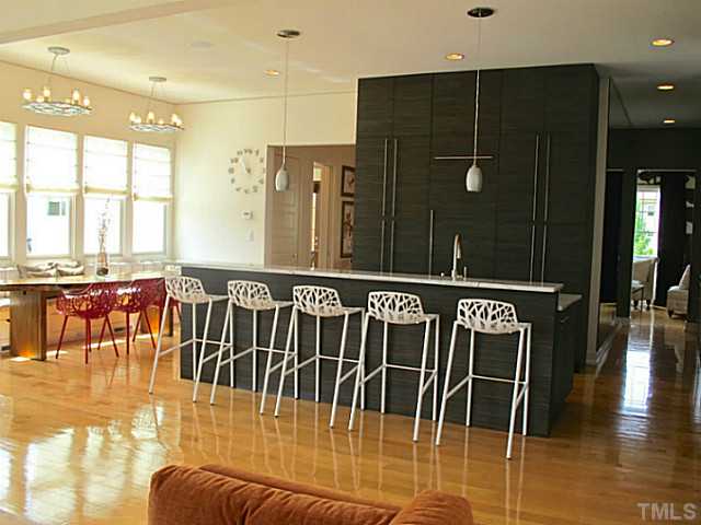 2108 Blue Oak Terrace Raleigh, NC 27608 - Photo 5 of 25 a dinning room with pool table and floor to ceiling window