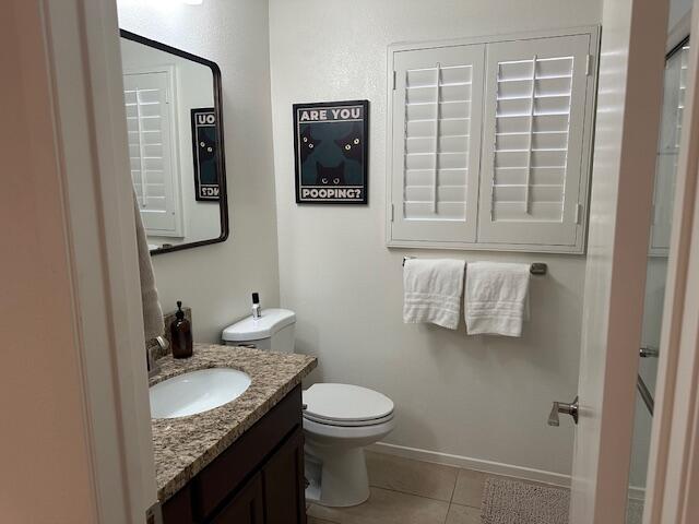 41869 Preston Trail Palm Desert, CA 92211 - Photo 15 of 23 a bathroom with a granite countertop sink toilet and mirror