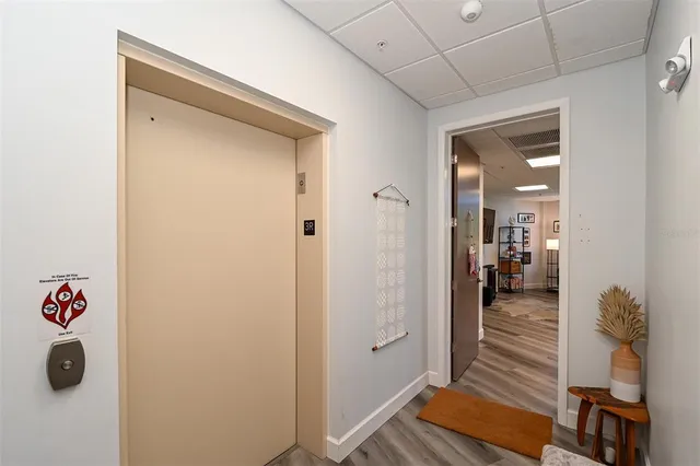 a living room with furniture a dining table and a potted plant
