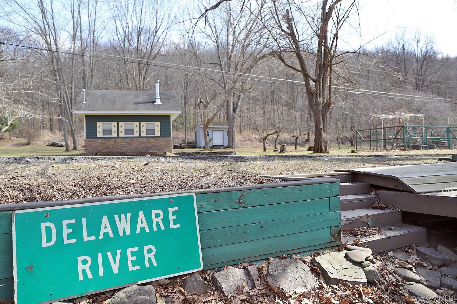 860 River Road Callicoon, NY 12723 - Photo 25 of 27 From waterfront toward cottage, garden, and orchard.