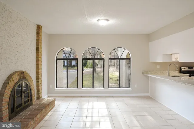 a view of a livingroom with a front door