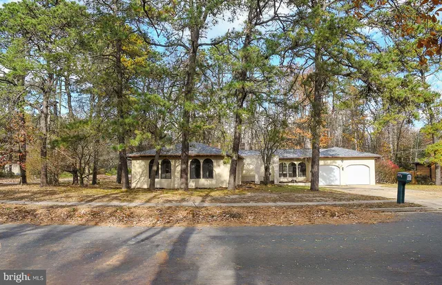 a front view of a house with a space