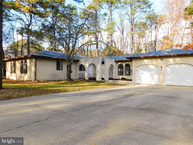 a big yard with trees