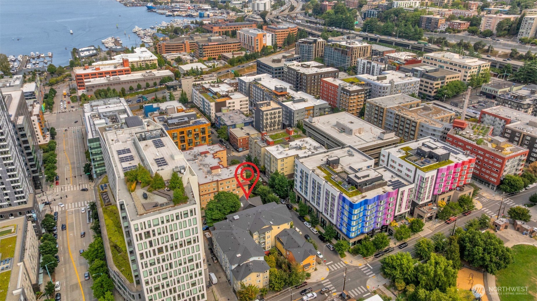 417 Minor Avenue North Seattle, WA 98109 - Photo 16 of 36 an aerial view of residential houses with outdoor space