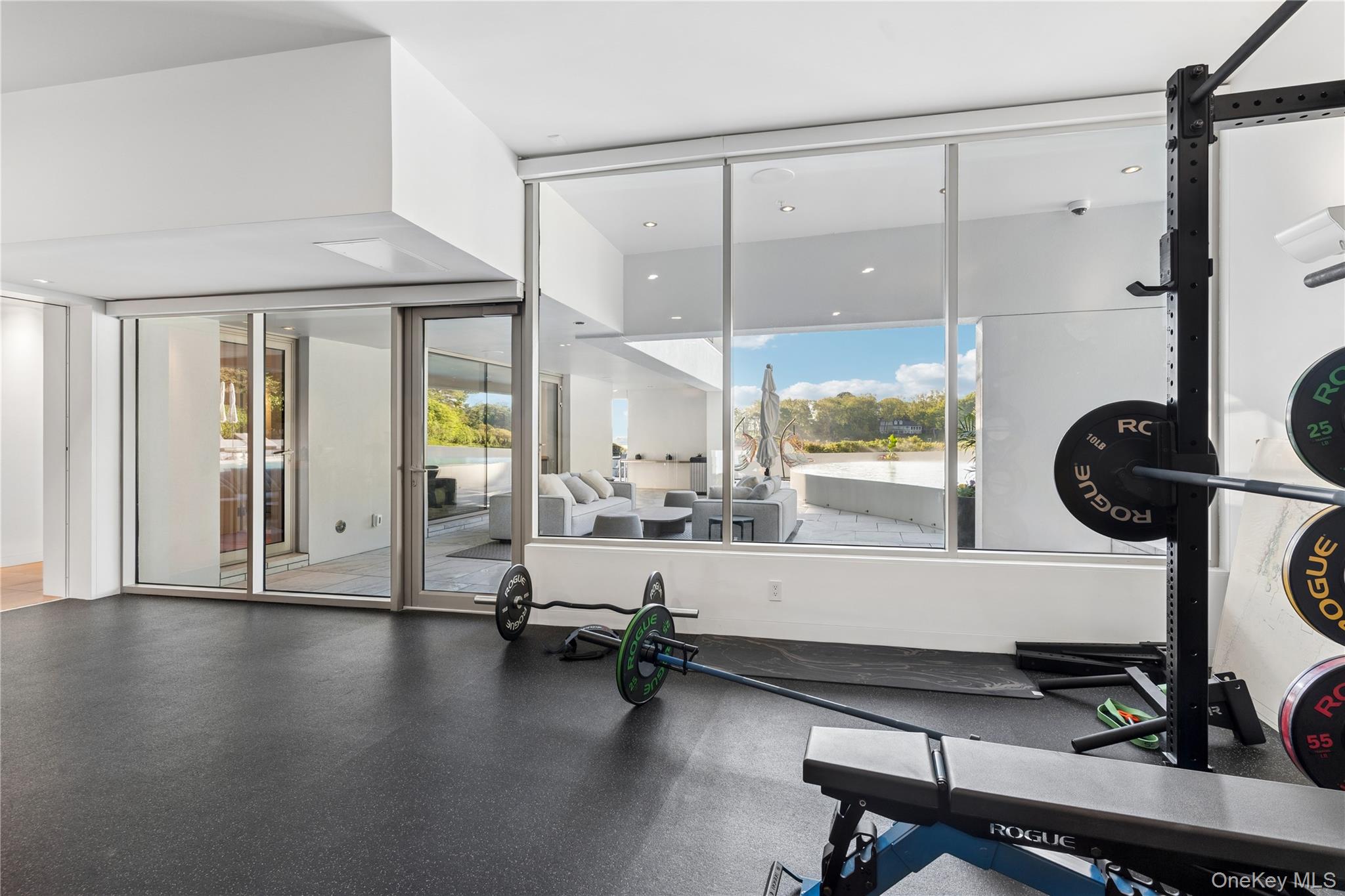 183 Old Field Road Old Field, NY 11733 - Photo 39 of 50 Fitness Room with View of Pool