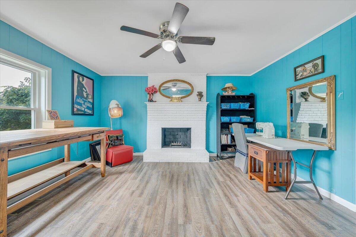 2410 Overlook Road Northeast Roanoke, VA 24012 - Photo 12 of 19 a living room with furniture and a fireplace