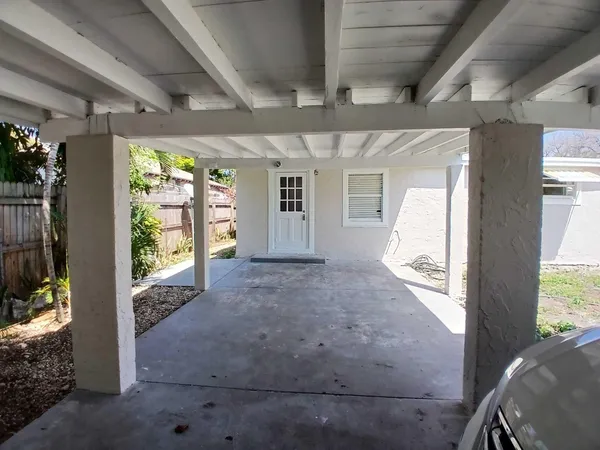a view of a porch