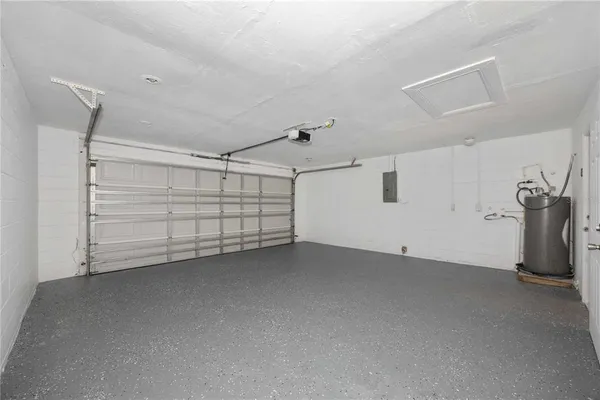 a view of a garage