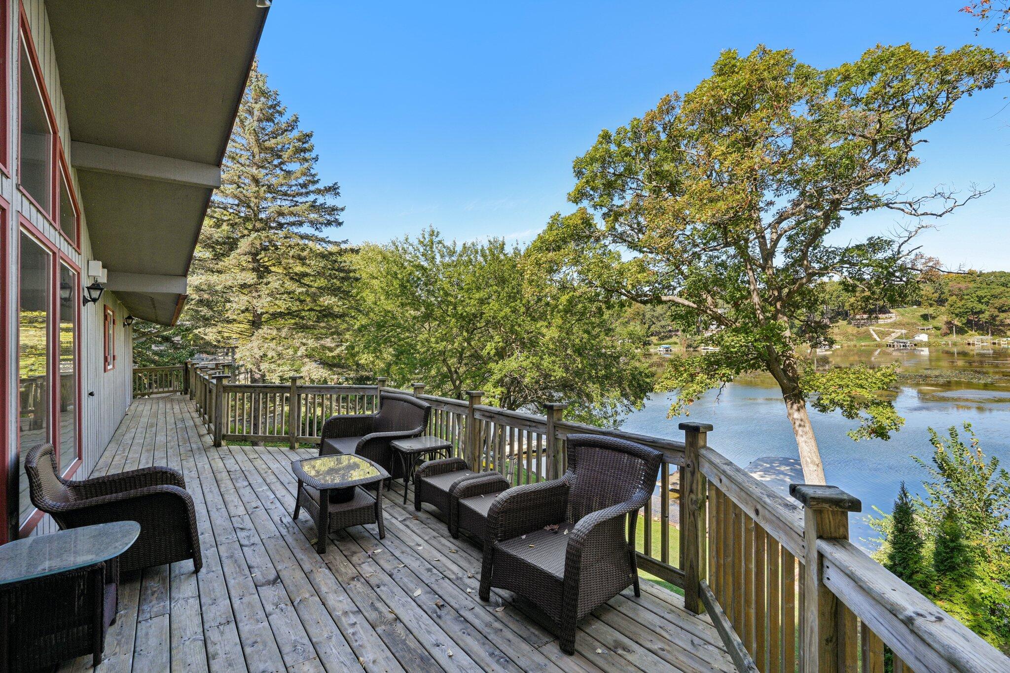 W5706 Bubbling Springs Drive La Grange, WI 53121 - Photo 5 of 52 Spacious Deck Offers Panoramic Views