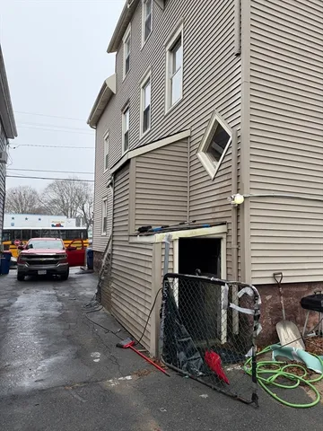 a view of a car in a garage