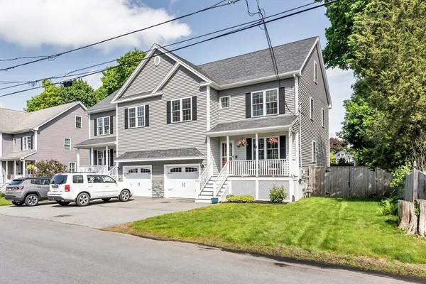 a house view with a garden space