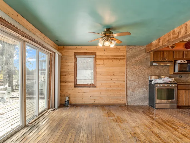 a view of a livingroom with a chandelier