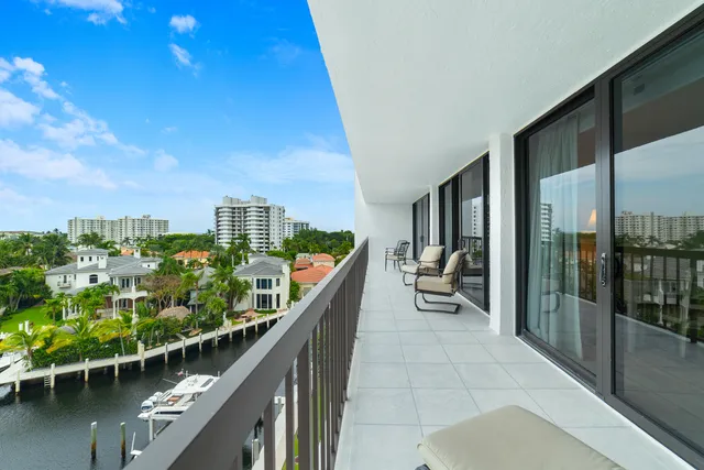 a city view from a balcony