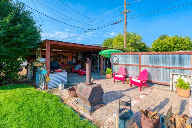 a view of outdoor seating