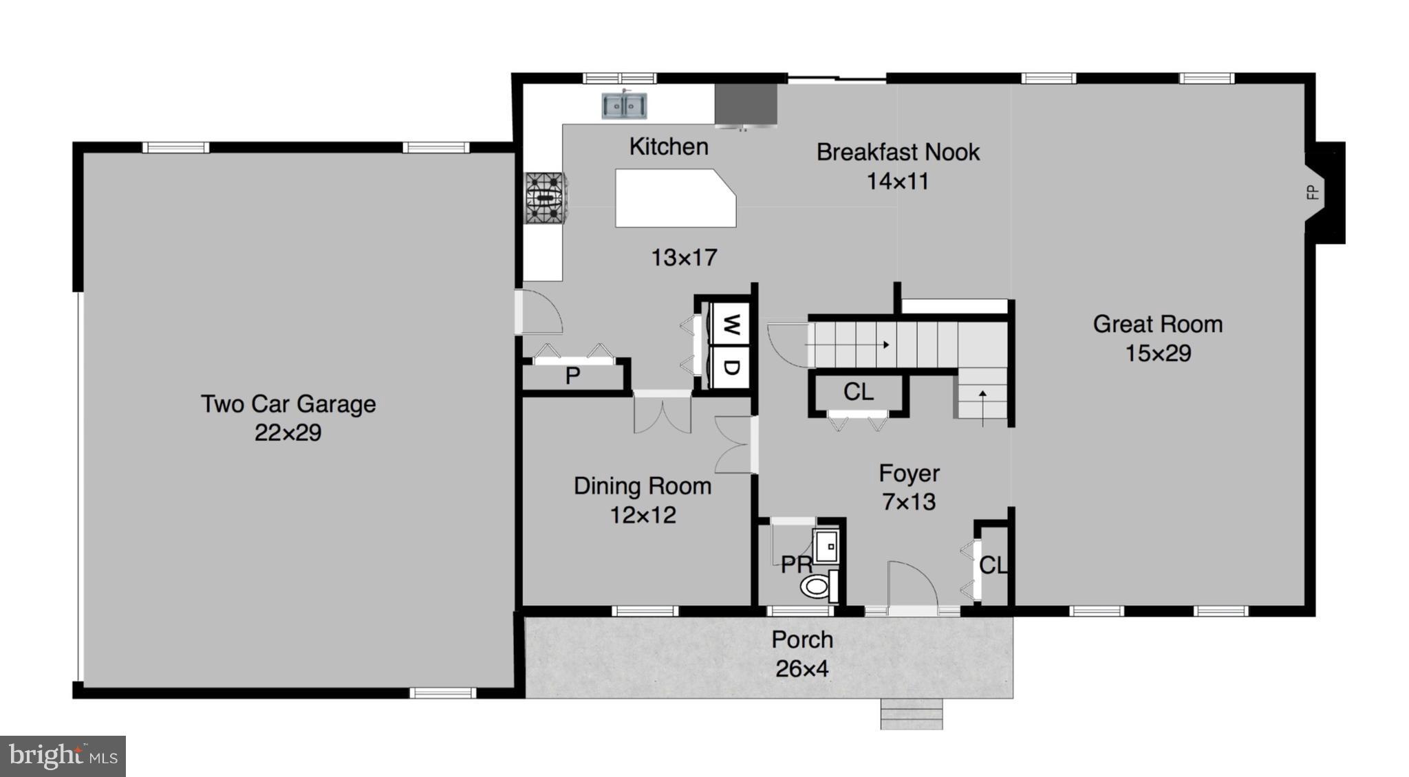 3217 Fox Mill Road Oakton, VA 22124 - Photo 28 of 30 Main Level Floor Plan