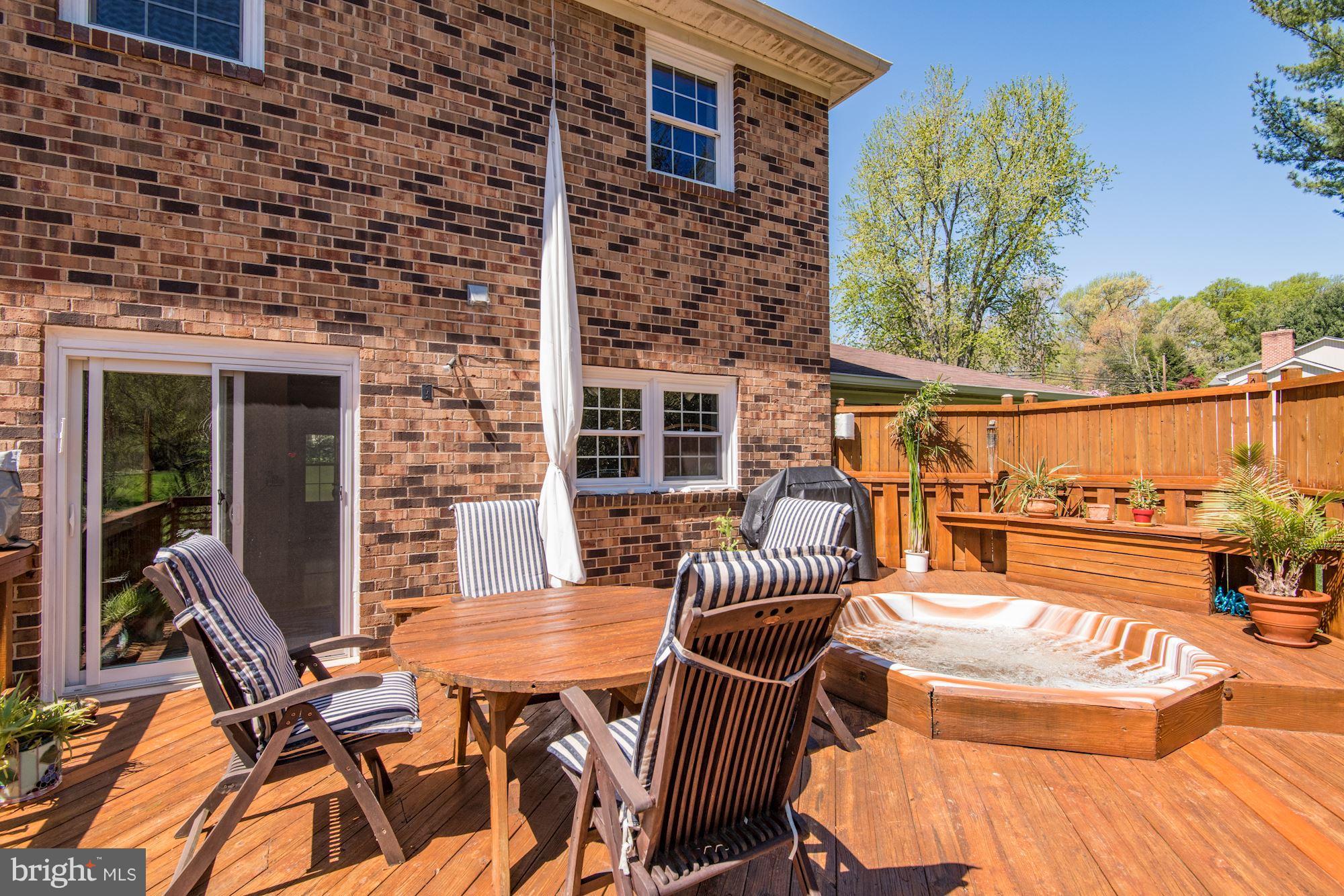 3217 Fox Mill Road Oakton, VA 22124 - Photo 8 of 30 Large deck with Hot Tub off of the Breakfast Nook
