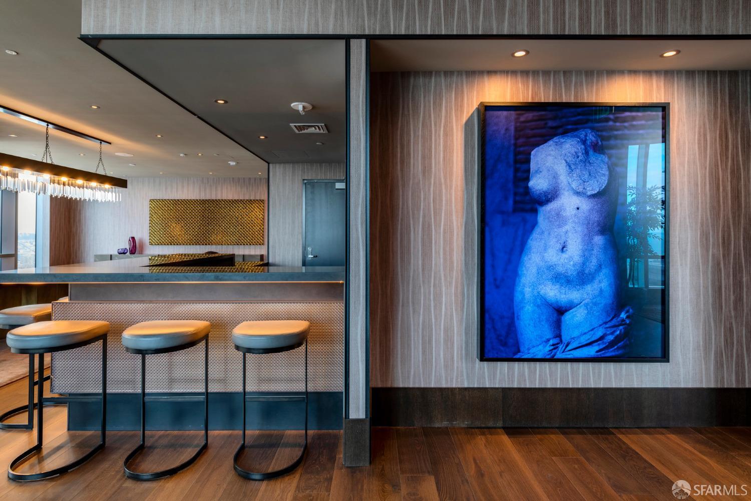 488 Folsom Street, Unit 4305 San Francisco, CA 94105 - Photo 34 of 45 a view of a livingroom with furniture and wooden floor