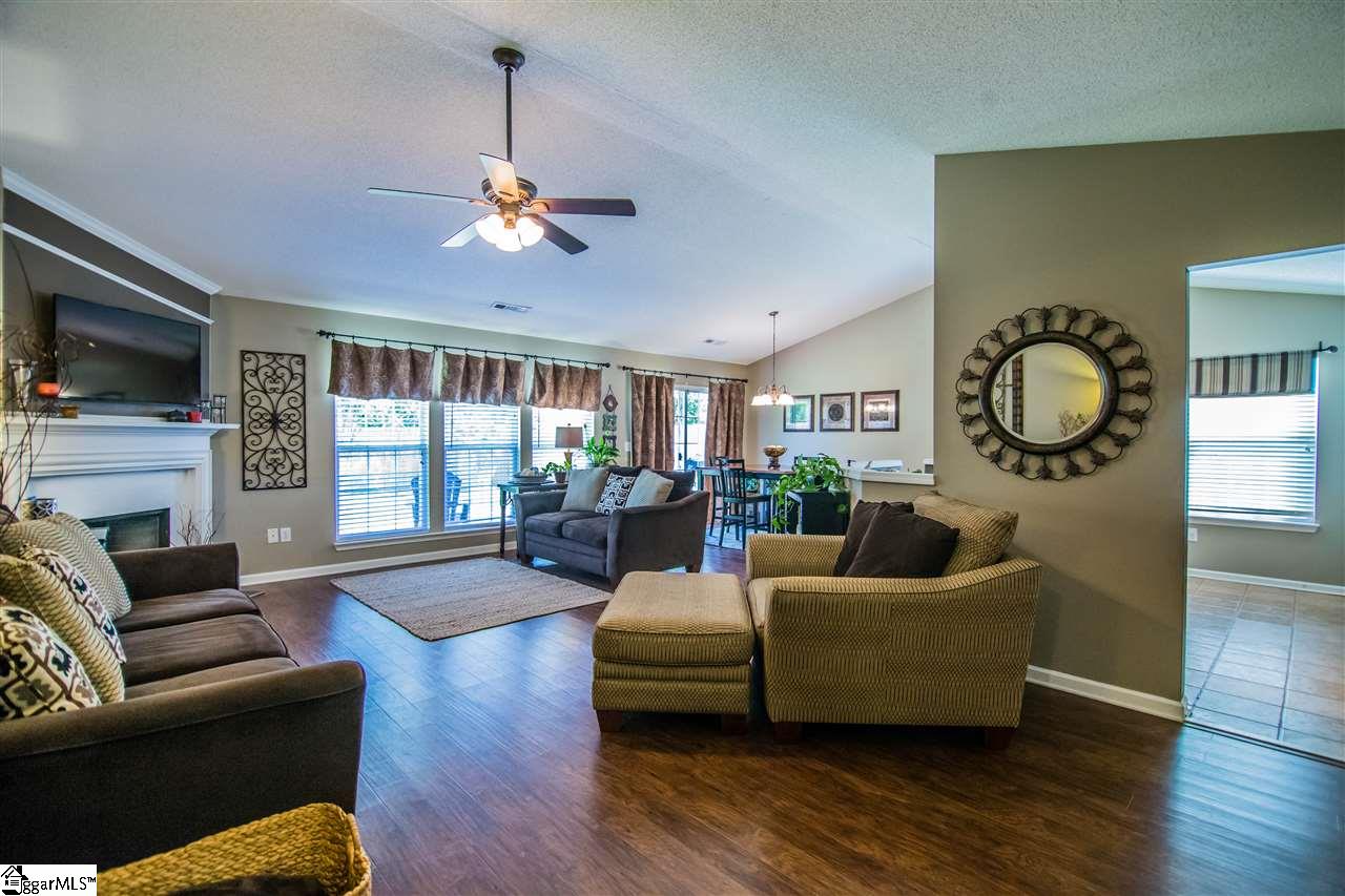 303 Woolridge Way Greer, SC 29650 - Photo 33 of 33 View from Foyer at Front Door. Open Floorplan, laminate hardwoods, vaulted ceilings.
